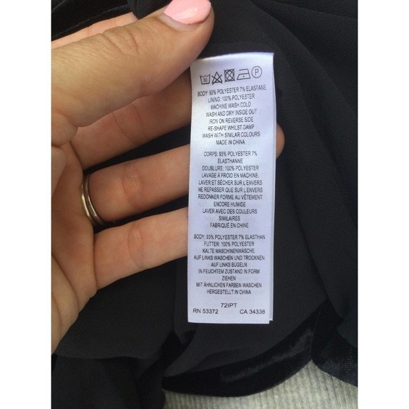 French connection womens turtleneck Bandana top size S NEW blouse velvet black - Picture 9 of 10